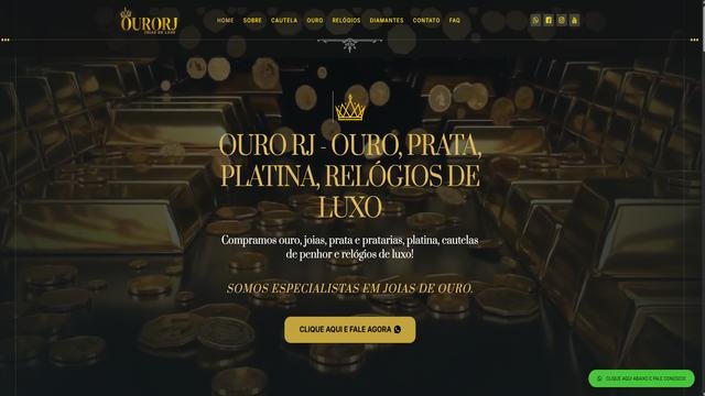 Hero do site Ouro RJ: compra de ouro, prata, platina e relógios de luxo