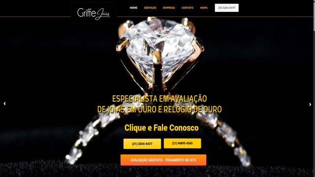 Hero do site Griffe Joias: avaliação de joias em ouro e relógios de ouro