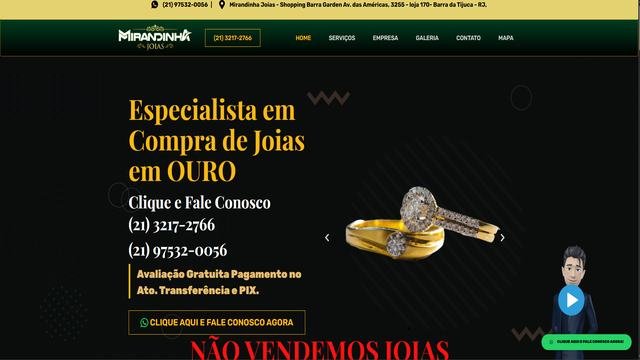 Hero do site Mirandinha Joias: especialista em compra de joias em ouro